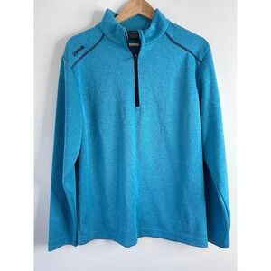 Ping Sensorwarm Men Blue 1/4 Quarter Zip Golf Pullover Sweater Sz L Athleisure